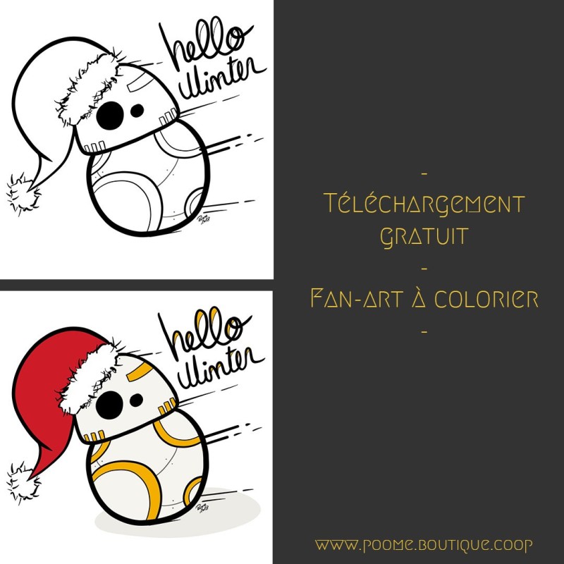 Fan-art à colorier « BB-8 » Fan-art à colorier « BB-8 »