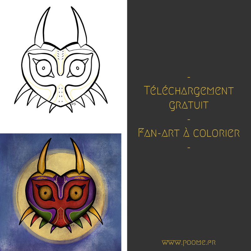 Fan-art à colorier « Majora's Mask» Fan-art à colorier « Majora's Mask»