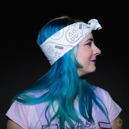 Headband geek et chic de créateur français : POOME
Motif : Manette super nes